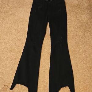 Women's Black Distressed Jeans